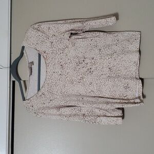 Chico's Animal Print 3/4 Sleeve Top Size Chico's 1